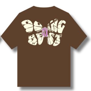 butterfly drip tee – brown edition